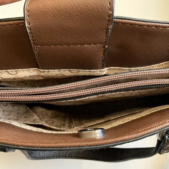 GUESS LOS ANGELES LOGO PURSE TOTE CROSSBODY LIKE NEW - Picture 15 of 16